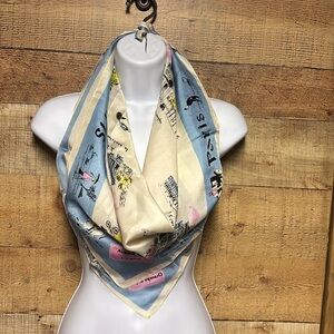 Vintage SOIE silk scarf Paris